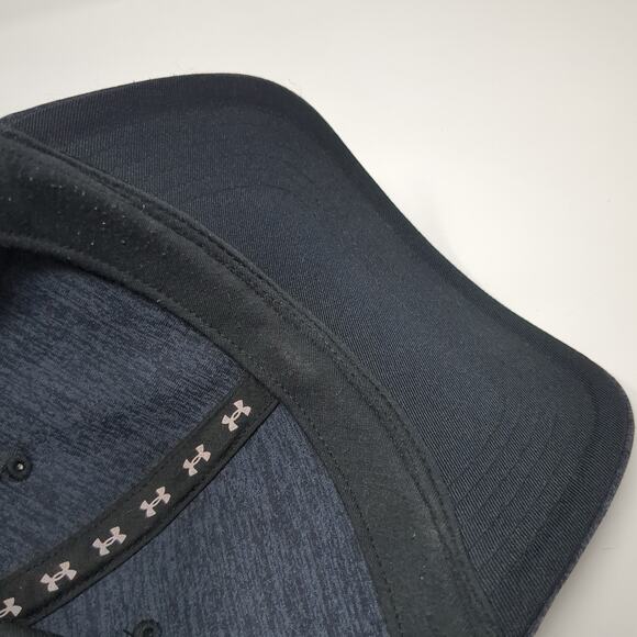 Under Armour Logo Fitted Baseball Hat Gray Large UA Pro Fit Vent Holes - Picture 8 of 9